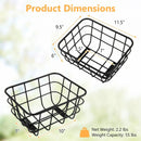Electric Bike Rear Basket Heavy Duty Metal Rear Bike Basket by LJGDeals