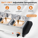 Electric Buffet Server Food Warmer with 3 Removable Trays