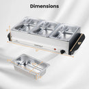 Electric Buffet Server Food Warmer with 3 Removable Trays by LJGDeals