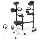 Electric Drum Set Foldable Drum Kit with 10 Demos and USB MIDI and 2 Drumsticks by LJGDeals