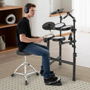 Electric Drum Set Foldable Drum Kit with 10 Demos and USB MIDI and 2 Drumsticks by LJGDeals