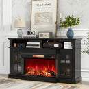 36 Inch 3-Sided 1500W Electric Fireplace with 7-Color Flame-Black by LJGDeals