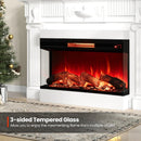36 Inch 3-Sided 1500W Electric Fireplace with 7-Color Flame-Black by LJGDeals