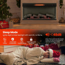 36 Inch 3-Sided 1500W Electric Fireplace with 7-Color Flame-Black by LJGDeals