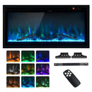 Electric Fireplace in-Wall Recessed with Remote Control and Adjustable Color and Brightness by LJGDeals