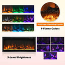 Electric Fireplace in-Wall Recessed with Remote Control and Adjustable Color and Brightness by LJGDeals