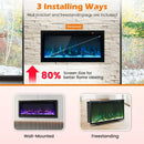 Electric Fireplace in-Wall Recessed with Remote Control and Adjustable Color and Brightness by LJGDeals