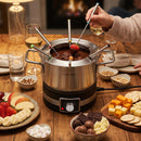 Electric Fondue Pot Set with 6 Forks - 2.6 Quart Capacity by DirectDeals