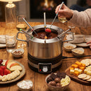 Electric Fondue Pot Set with 6 Forks - 2.6 Quart Capacity by LJGDeals