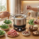 Electric Fondue Pot Set with 6 Forks - 2.6 Quart Capacity by LJGDeals