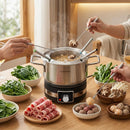 Electric Fondue Pot Set with 6 Forks - 2.6 Quart Capacity by DirectDeals