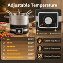 Electric Fondue Pot Set with 6 Forks - 2.6 Quart Capacity by LJGDeals