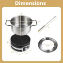 Electric Fondue Pot Set with 6 Forks - 2.6 Quart Capacity by LJGDeals