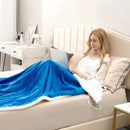 Electric Heated Blanket Throw Reversible Flannel and Sherpa Blanket by LJGDeals
