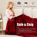 62 x 84 Inch Twin Size Electric Heated Throw Blanket with Timer by LJGDeals