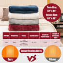 62 x 84 Inch Twin Size Electric Heated Throw Blanket with Timer by LJGDeals