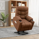Electric Power Lift Recliner Chair with Adjustable Backrest and Footrest-Brown by LJGDeals