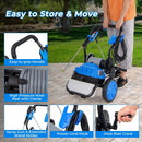 2300 PSI 1.8 GPM Electric Pressure Washer with Wheels and 5 Quick Connect Nozzles-Blue by LJGDeals