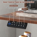 63 Inch x 24 Inch Electric Standing Desk with 2 Drawers-Rustic Brown
