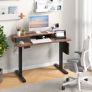 48 Inch x 24 Inch Height Adjustable Electric Standing Desk with 2 Drawers by LJGDeals