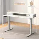 55 Inch x 24 Inch Height Adjustable Electric Standing Desk with 2 Drawers by LJGDeals