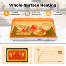 Electric Warming Tray with Adjustable Temperature and Built-In Handles Tempered Glass by LJGDeals