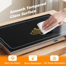 Electric Warming Tray with Adjustable Temperature and Built-In Handles Tempered Glass by LJGDeals