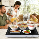 Electric Warming Tray with Adjustable Temperature and Built-In Handles Tempered Glass by LJGDeals