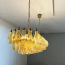 Elegant Amber Murano Poliedri Chandelier