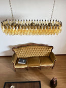 Elegant Amber Murano Poliedri Chandelier