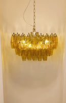 Poliedri Murano Amber Chandelier