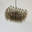 Poliedri Murano Smoked Chandelier