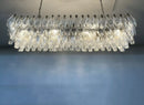Elegant Transparent Murano Poliedri Chandelier