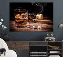Elegant Whiskey Art Canvas Print Whiskey Printing Cuban by MyGreatCanvas | Canvas Wall Art Prints | Photo Prints & Wall Decor
