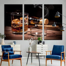 Elegant Whiskey Art Canvas Print Whiskey Printing Cuban