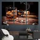 Elegant Whiskey Art Canvas Print Whiskey Printing Cuban