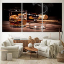 Elegant Whiskey Art Canvas Print Whiskey Printing Cuban
