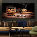 Elegant Whiskey Art Canvas Print Whiskey Printing Cuban