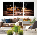 Elegant Whiskey Art Canvas Print Whiskey Printing Cuban