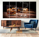 Elegant Whiskey Art Canvas Print Whiskey Printing Cuban