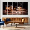 Elegant Whiskey Art Canvas Print Whiskey Printing Cuban