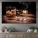 Elegant Whiskey Art Canvas Print Whiskey Printing Cuban
