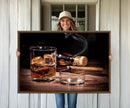 Elegant Whiskey Art Canvas Print Whiskey Printing Cuban