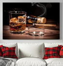Elegant Whiskey Art Canvas Print Whiskey Printing Cuban