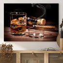 Elegant Whiskey Art Canvas Print Whiskey Printing Cuban