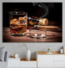 Elegant Whiskey Art Canvas Print Whiskey Printing Cuban