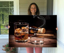 Elegant Whiskey Art Canvas Print Whiskey Printing Cuban