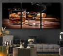 Elegant Whiskey Art Canvas Print Whiskey Printing Cuban