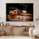 Elegant Whiskey Art Canvas Print Whiskey Printing Cuban