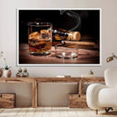 Elegant Whiskey Art Canvas Print Whiskey Printing Cuban